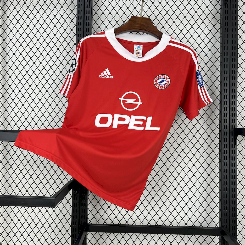 Maillot FC Bayern Munich Rétro 2001-2002 rouge Ligue des Champions