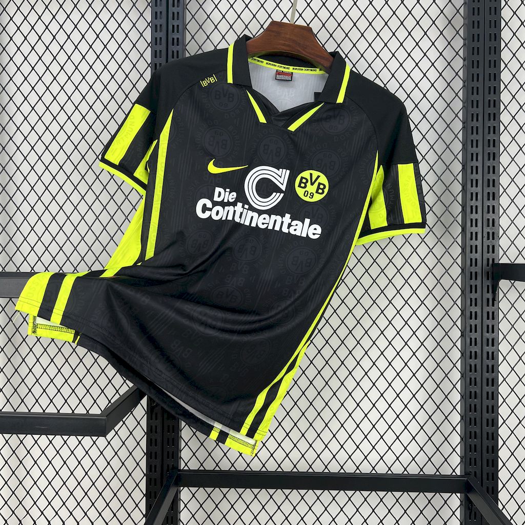 Maillot Borussia Dortmund Rétro 1996-1997 jaune et noir Champions League