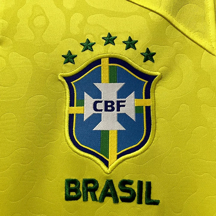 Maillot Brésil domicile Coupe du Monde 22/23 - détail logo et tissu