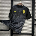 Maillot Brésil Noir Concept 2024-2025 avec logo CBF et design graphique
