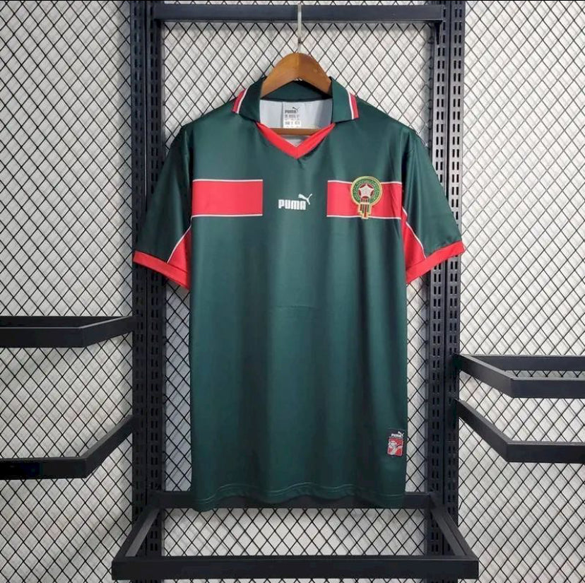 Maillot Maroc Rétro manches longues domicile 1998 rouge Umbro vintage