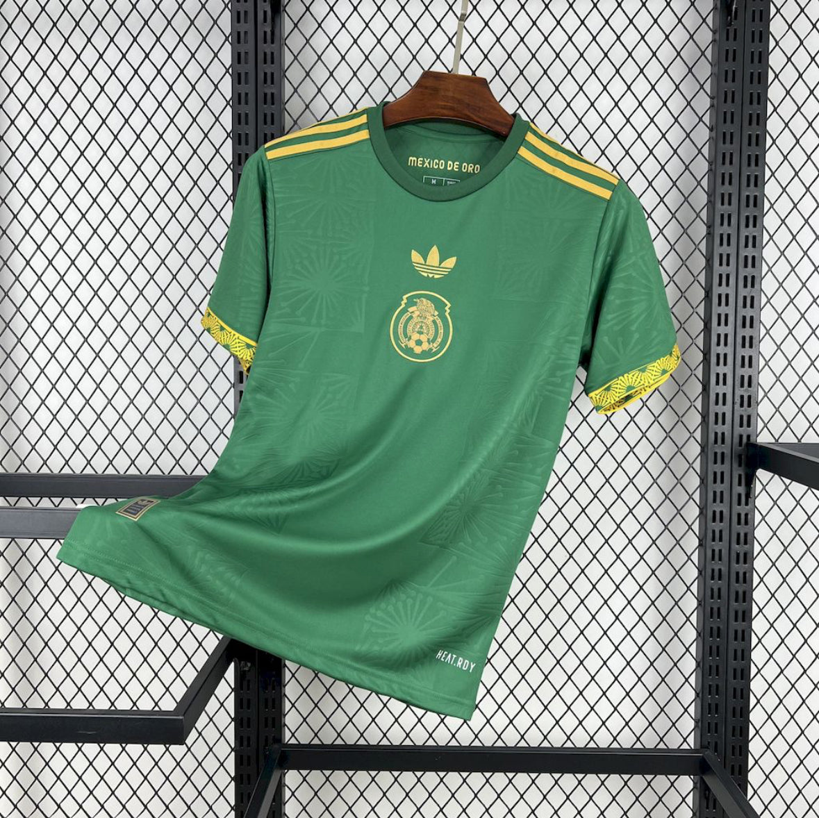 Maillot Mexique Doré Vert design concept exclusif or et vert