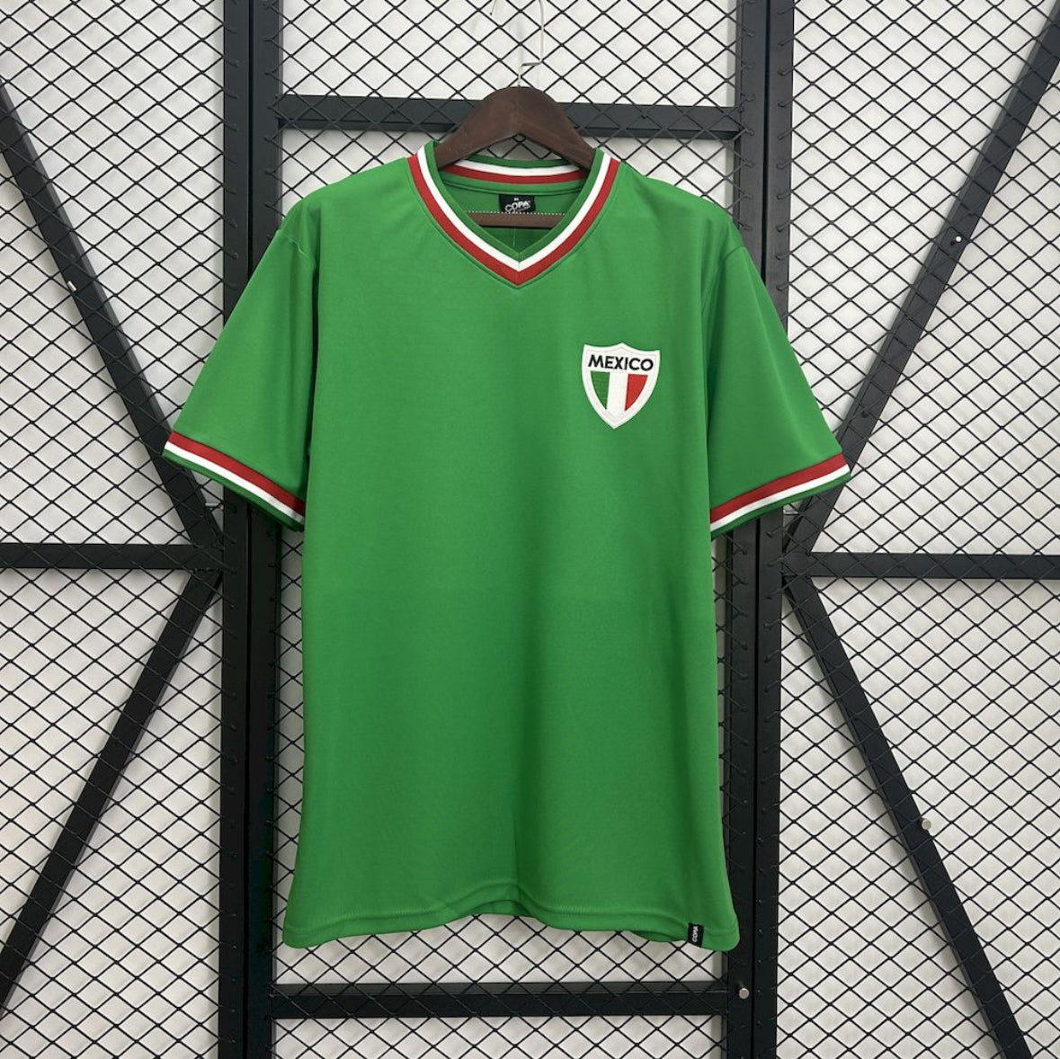 Maillot rétro Mexique domicile 1970 vert Coupe du Monde vintage