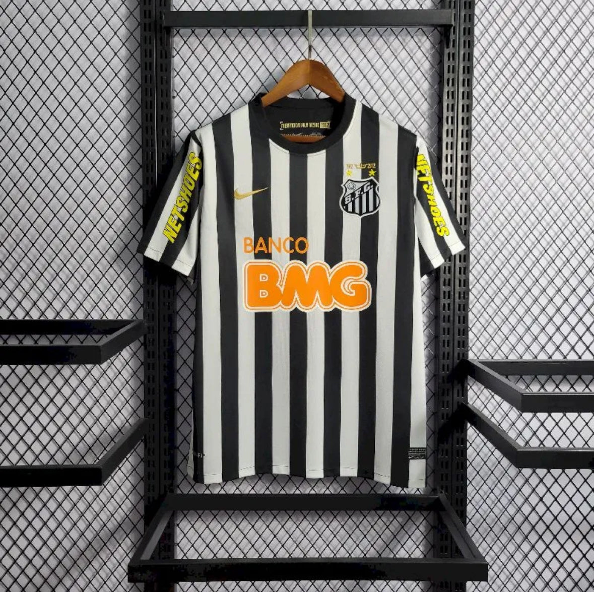 Maillot Santos FC extérieur Rétro 2013-2014 blanc et noir classique