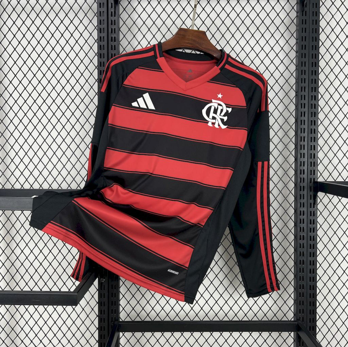 Maillot Flamengo domicile manches longues 2025-2026 rouge et noir
