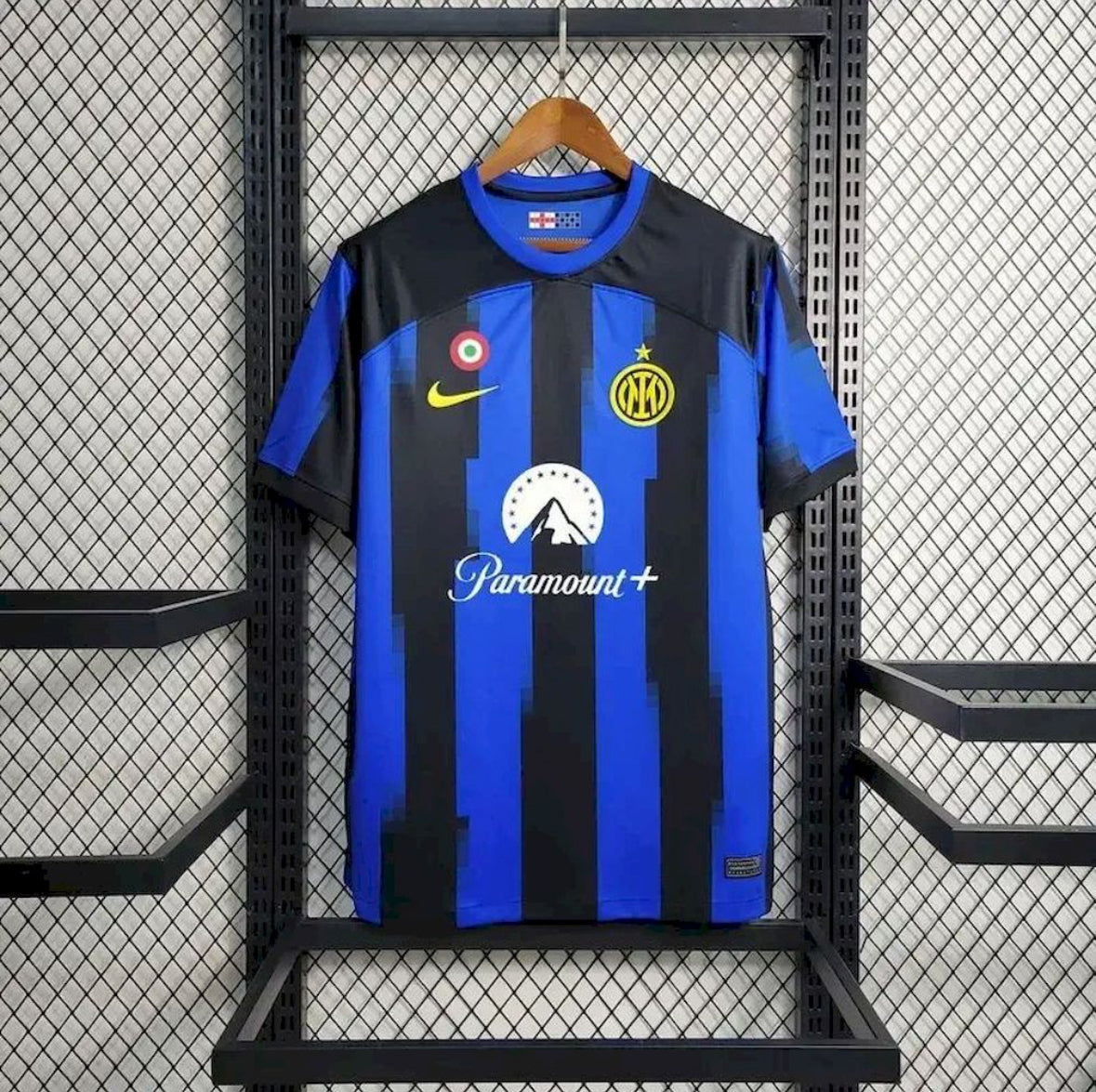 Maillot Inter Milan domicile Adidas 2023-2024 rayures bleu et noir