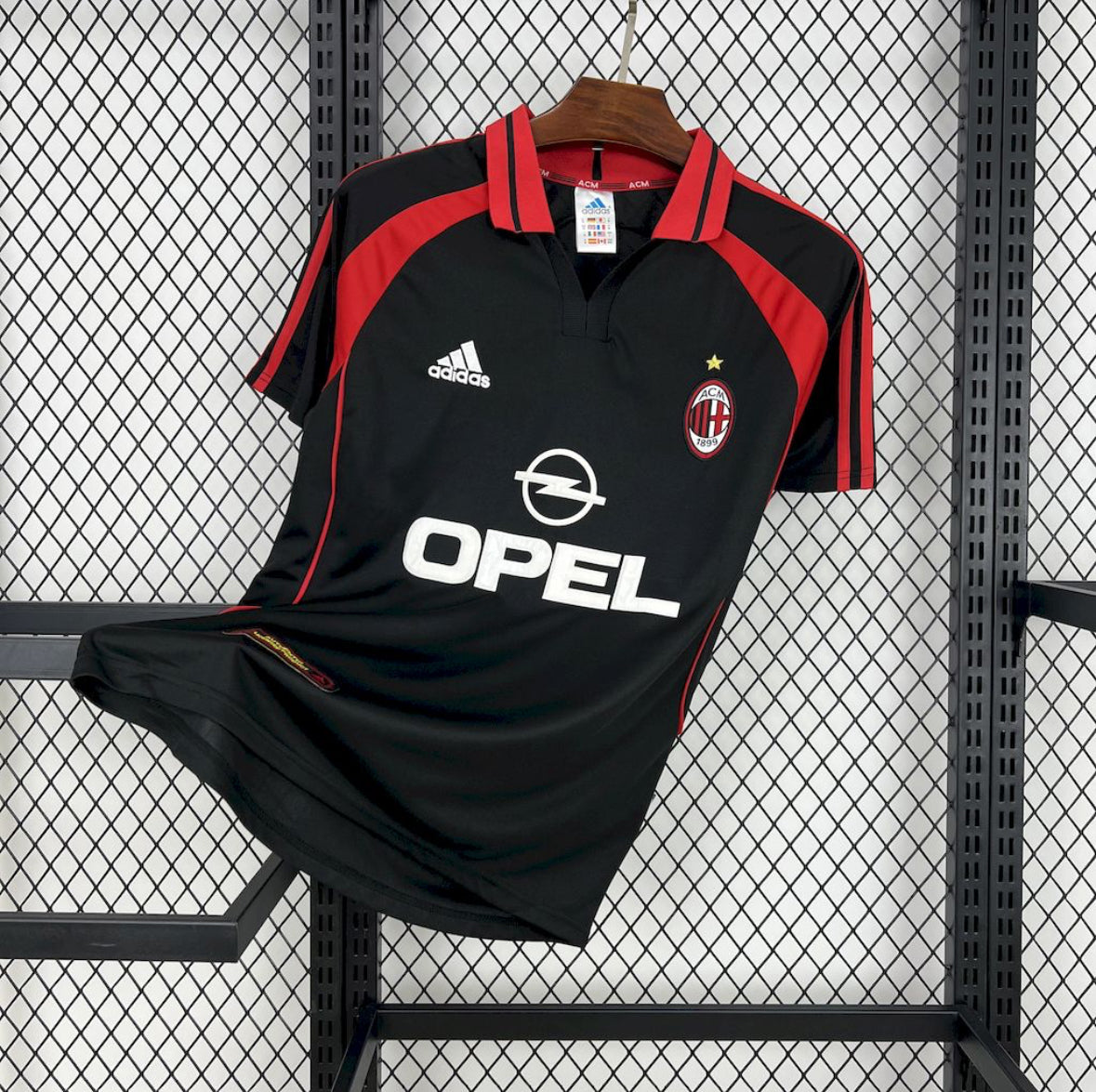 Maillot AC Milan Rétro Third 2000-2001 bleu vintage Adidas