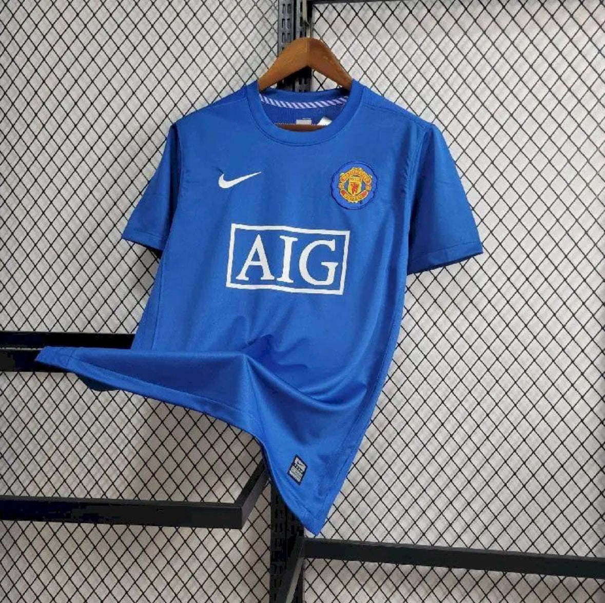 Maillot Manchester United Rétro Third 2008-2009 bleu ciel vintage Nike