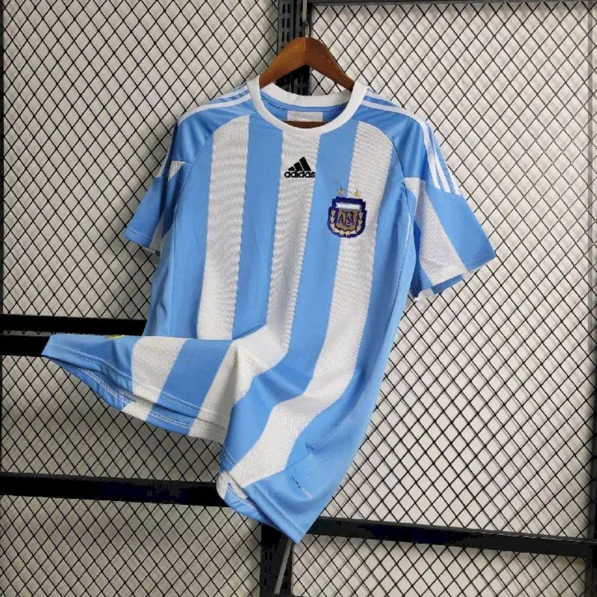Maillot rétro Argentine domicile 2010 bleu ciel Coupe du Monde