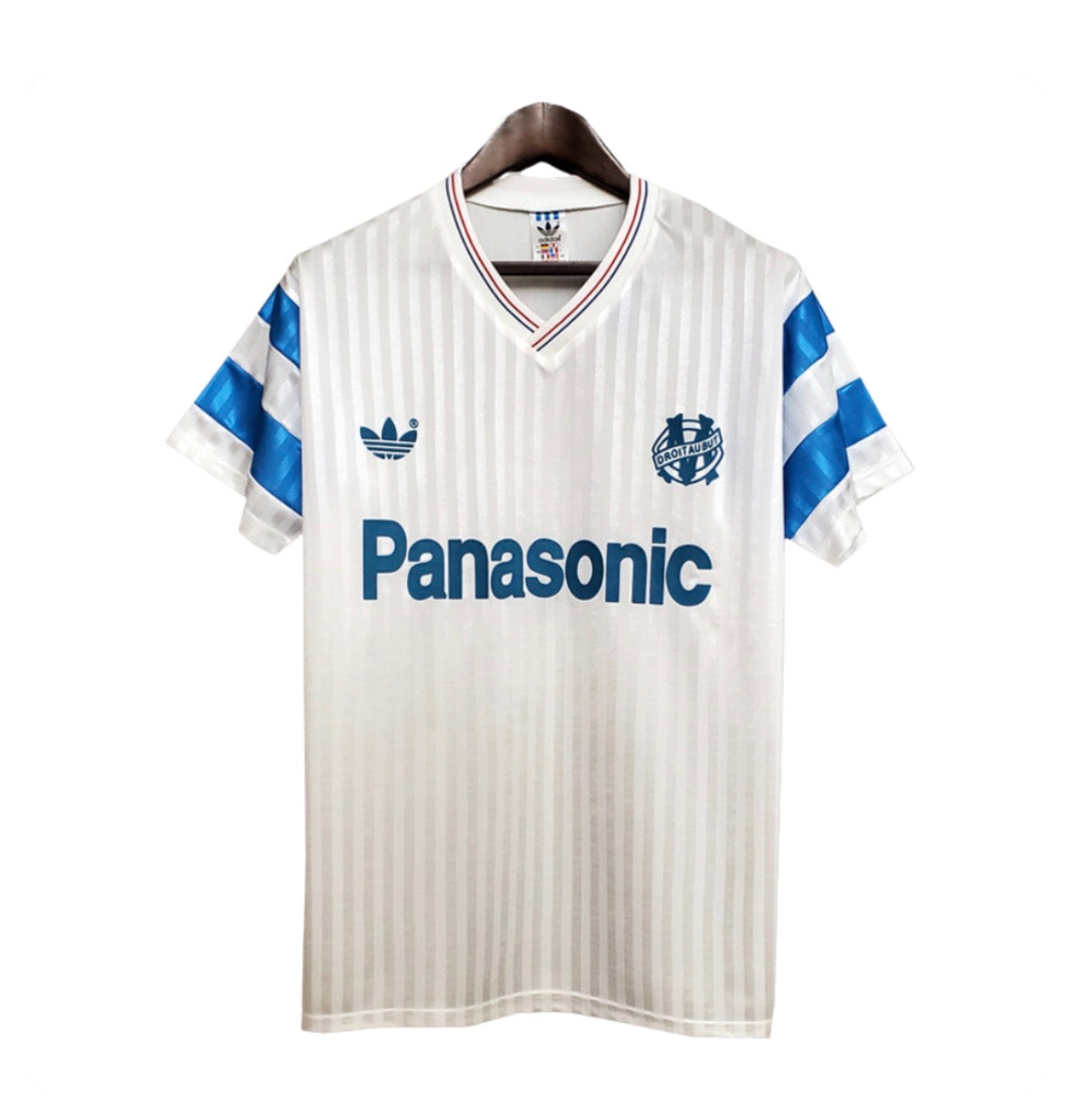 Maillot rétro OM domicile 1990 blanc Olympique de Marseille vintage