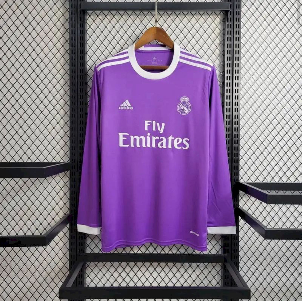Maillot Real Madrid Rétro manches longues extérieur 2016-2017 blanc