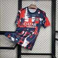 Maillot PSG Pre-Match 2024-2025 tenue de préchauffage bleu et blanc