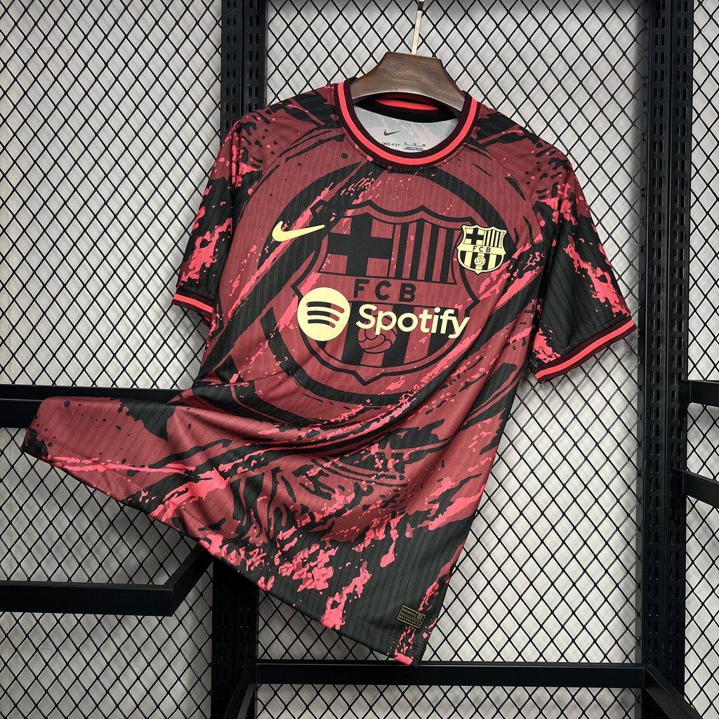 Maillot FC Barcelone Rouge Concept 2024-2025 design exclusif rouge