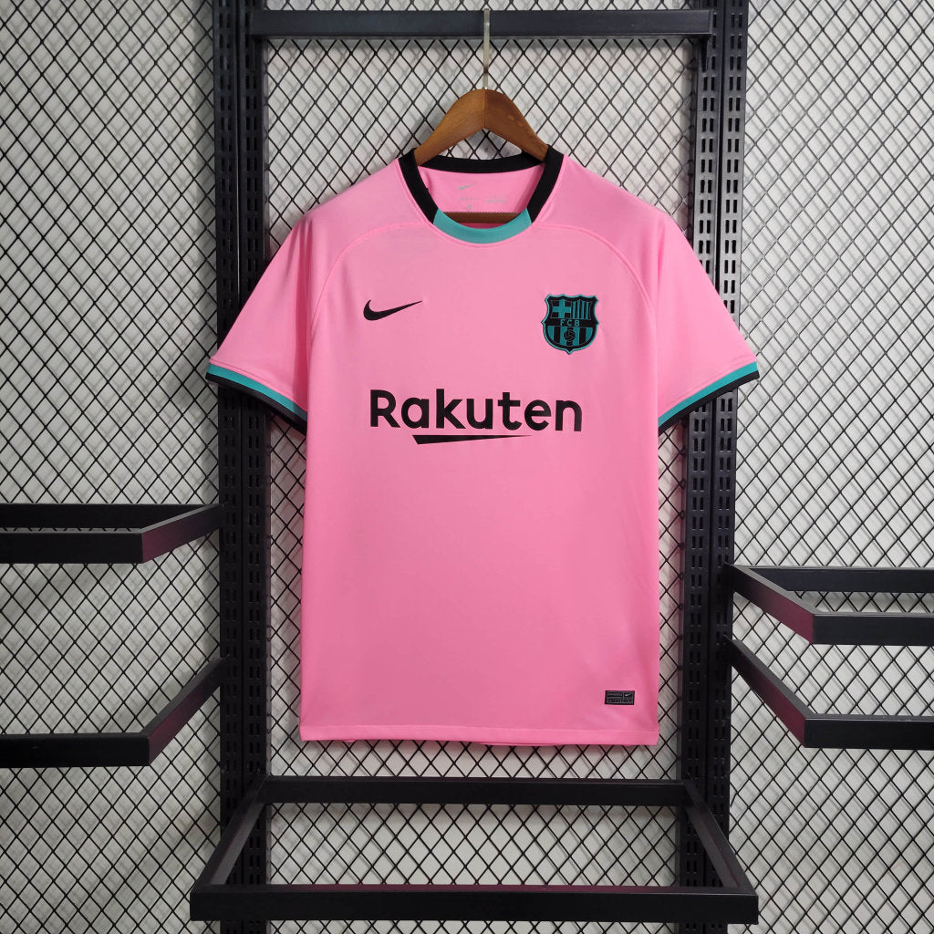 Maillot FC Barcelone Rétro 2020-2021 grenat et bleu Messi saison