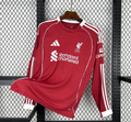 Maillot Liverpool domicile manches longues 25/26 rouge avec logo LFC