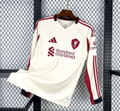 Maillot Liverpool extérieur manches longues 25/26 blanc avec LFC