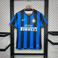 Maillot Inter Milan Rétro 2009-2010 rayures bleu et noir Triplete