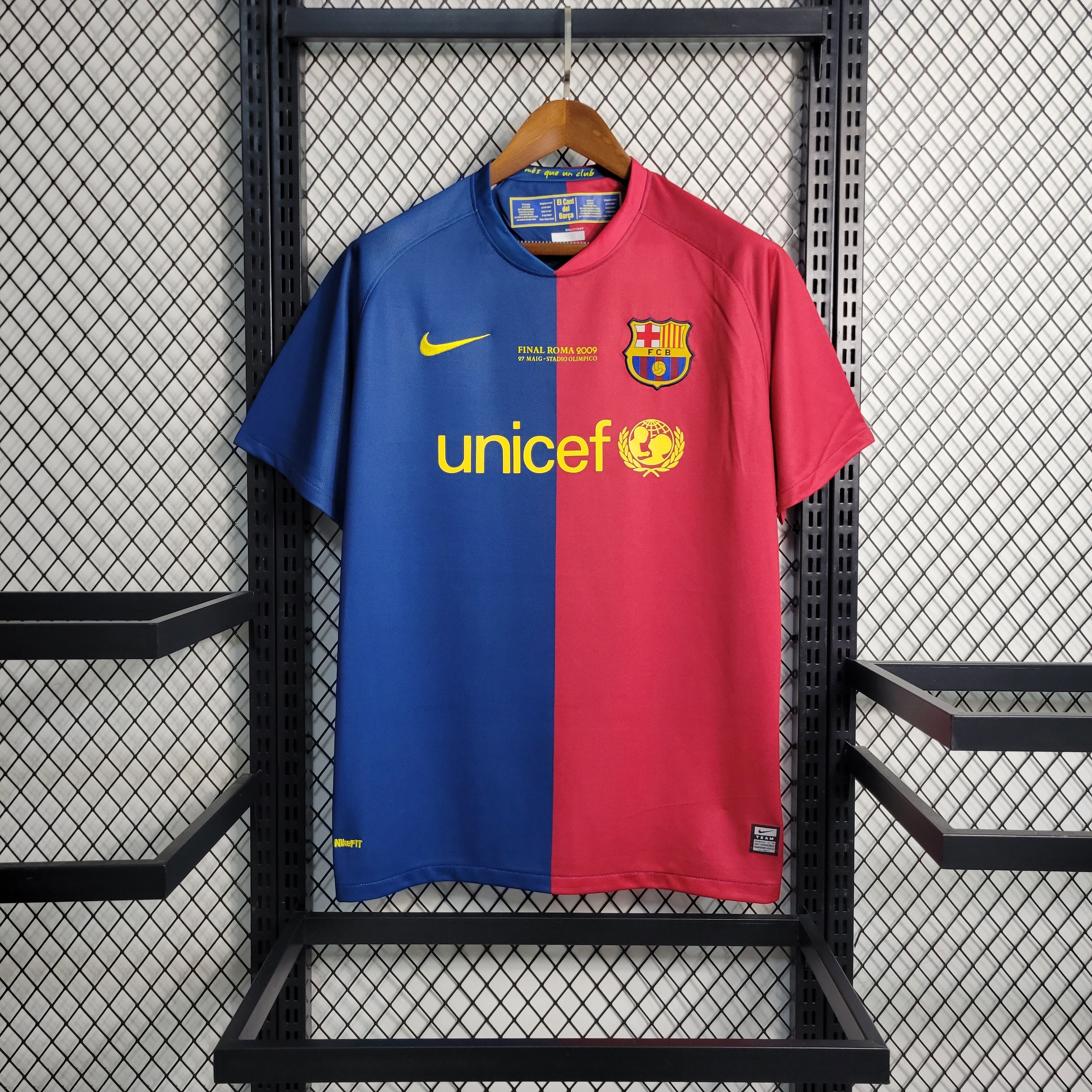 Maillot FC Barcelone Rétro 2008-2009 Guardiola saison grenat et bleu