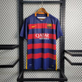 Maillot FC Barcelone Rétro 2015-2016 grenat et bleu Messi Neymar Suarez