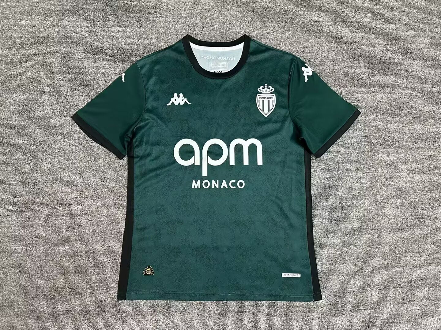 Maillot AS Monaco extérieur 2024-2025 blanc avec logo Kappa