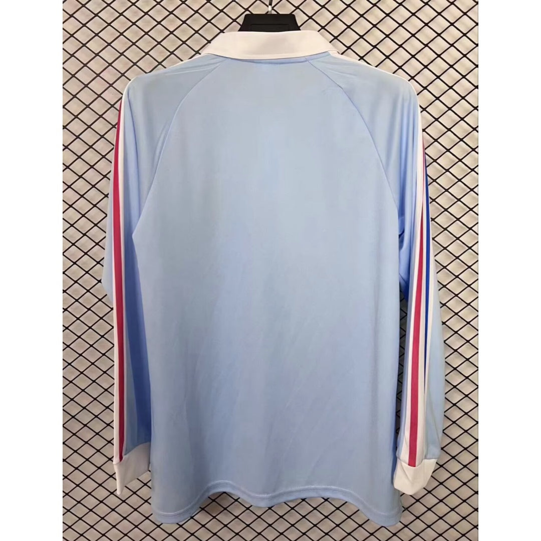 FRANCE RETRO BLEU CIEL MANCHES LONGUES VINTAGE