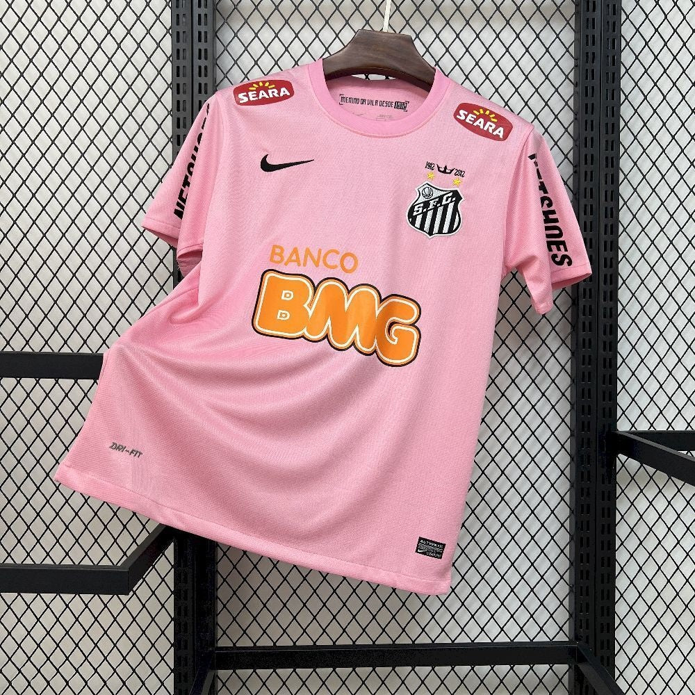 Maillot Santos FC extérieur rose centenaire BMG 2012 édition collector