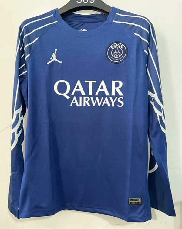 Maillot PSG Fourth manches longues 2025-2026 bleu marine avec logo